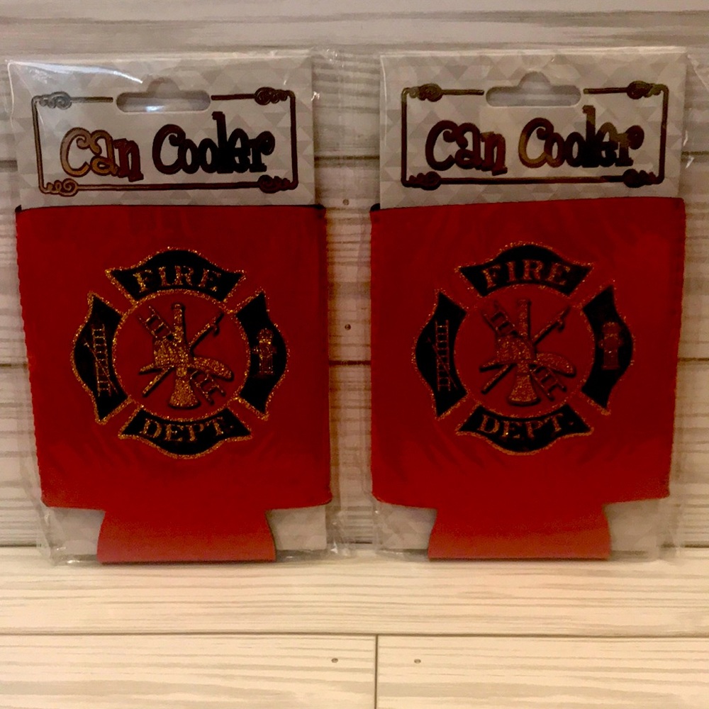 ❌Must Bundle❌🔥Fire Dept 2 Can Cooler/ Koozie  NWT